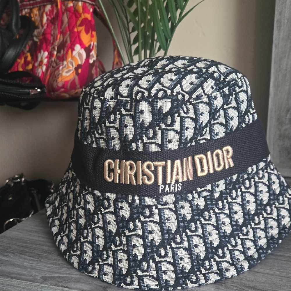 Dior Monogram Black and White Hat